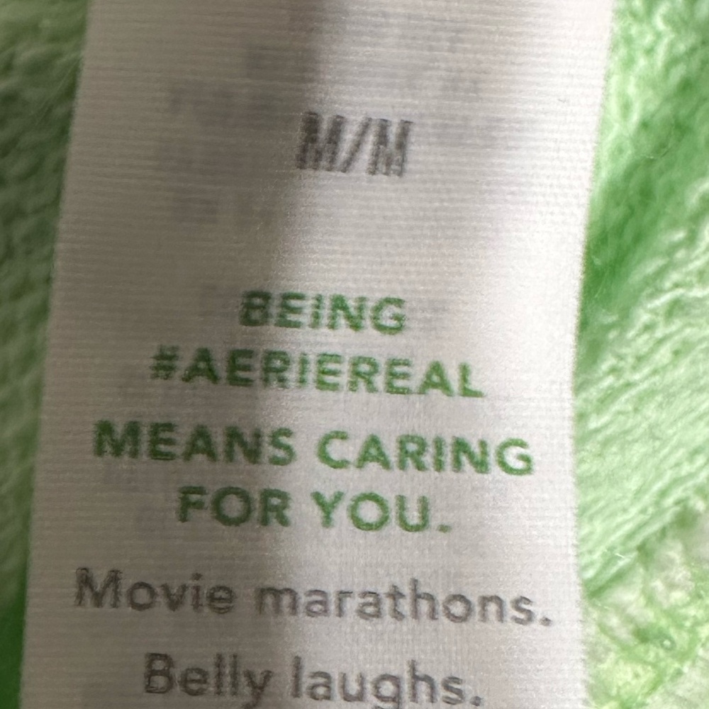 Aerie Women’s M Mint Green Oversized Sweatshirt Graphic Pullover 20/2 - Picture 5 of 7